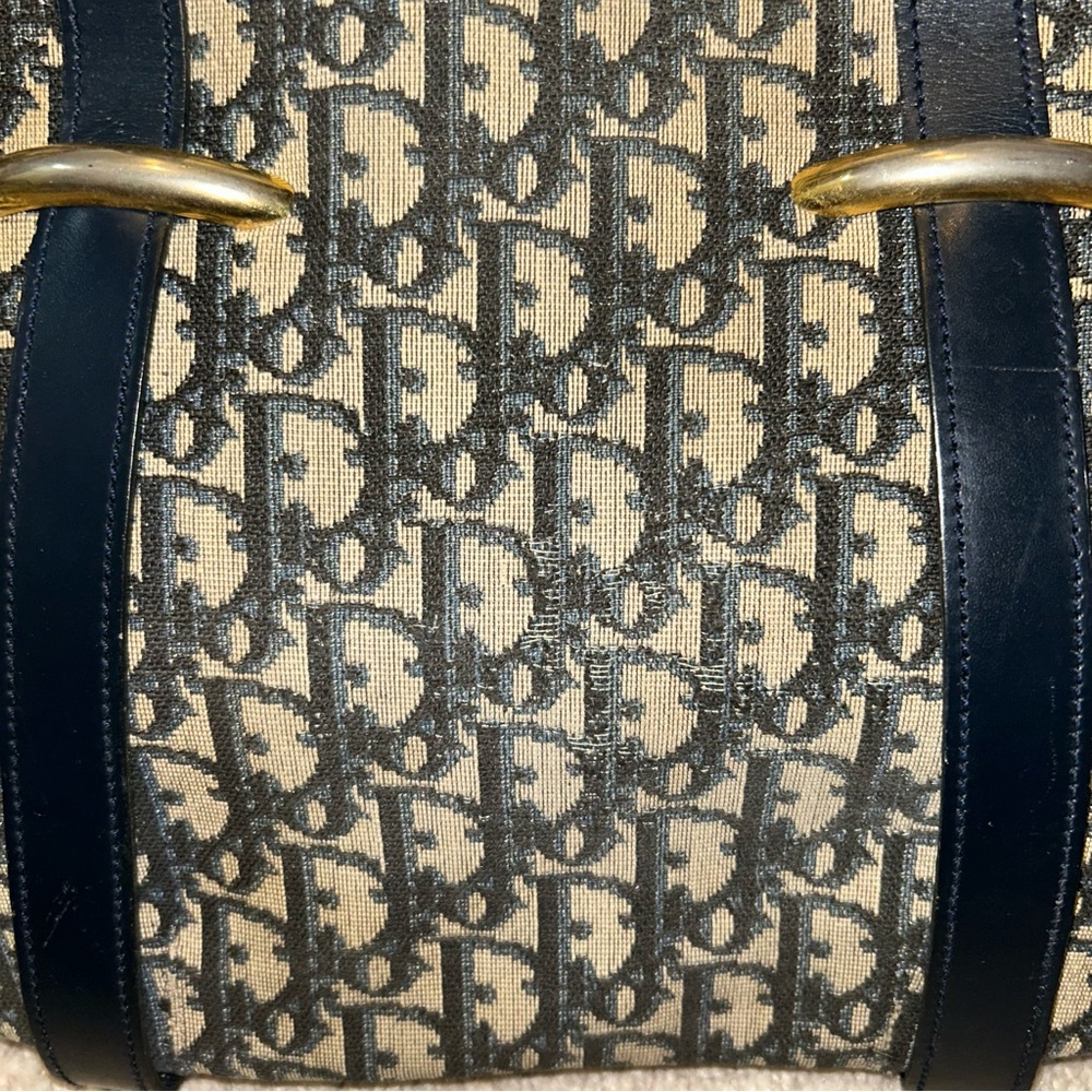 Vintage Christian Dior Navy Trotter Handbag Shoulder Bag Purse with COA - Picture 13 of 15